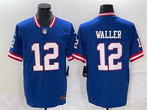 Men's New York Giants #12 Darren Waller Blue 2023 FUSE Classic Vapor ...