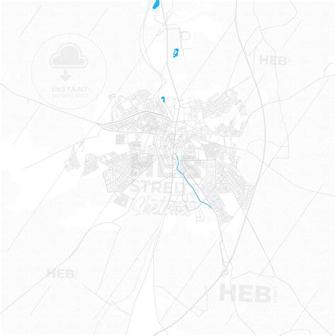 Settat, Morocco PDF vector map with water in focus - HEBSTREITS ...