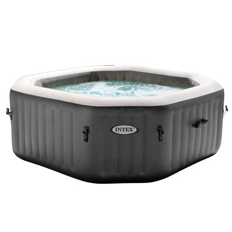 Intex 120 Bubble Jets 4-Person Octagonal Portable Inflatable Hot Tub ...