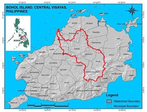 Location map of Wahig-Inabanga Watershed, Bohol, Philippines | Download ...