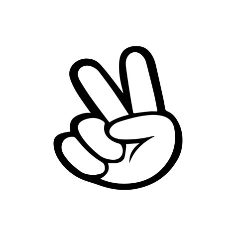 Peace Sign Fingers Symbol