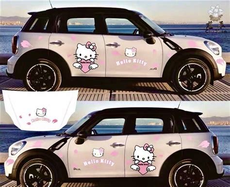 Hello Kitty Car Sticker Decals Waterproof Sunoroof Easy to Put on and Take off | Hello kitty car ...