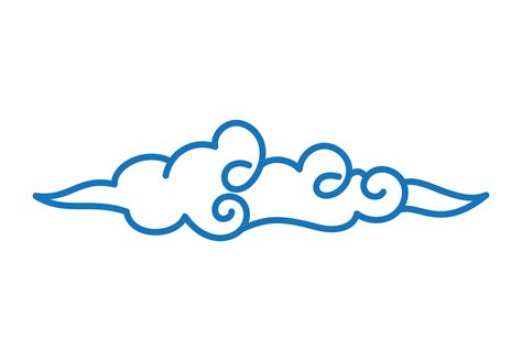 Blue aesthetic clouds icon isolated art decoration. 21618654 Vector Art at Vecteezy