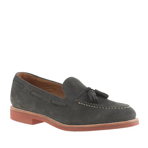 J.crew Kenton Suede Tassel Loafers in Gray for Men (greystone) | Lyst