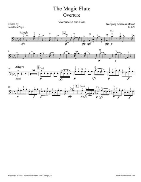 Mozart Overture from the Magic Flute Cello Part by Jonathan Pegis