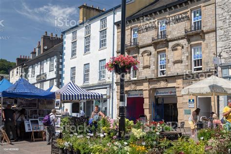 Fresh Products At A Farmers Market In The Center Of Historical Town Kendal Kendal Is Considered ...