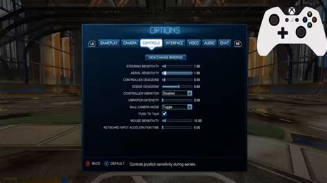 The best controller settings for Rocket League