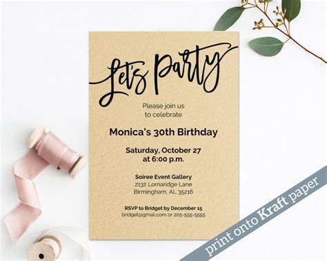 Let's Party Invitations, Birthday Party Invitations, Birthday Invitations Template Download ...