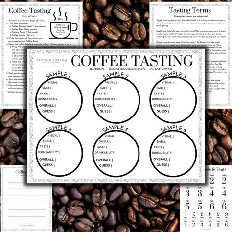 Blind Coffee Tasting, Anniversary or Birthday Coffee Sampler Gift, Bridal Shower Game, Grandpa ...