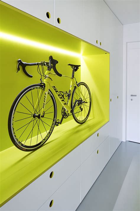 Photo 3 of 5 in Strikingly Minimal by Zach Edelson | Bike room, Bike ...