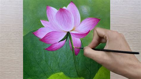 Lotus Flower Acrylic Painting