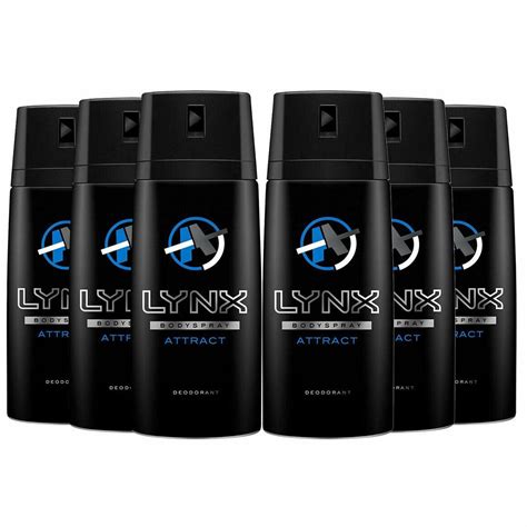 Lynx Deodorant Bodyspray Attract 6 x 150ml - Feelunique