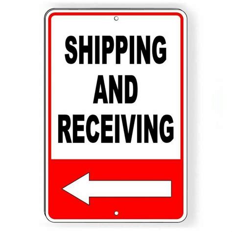 Shipping And Receiving Arrow Left Metal Sign warehouse dock | Etsy