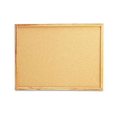 Cork Board with Oak Style Frame, 24 x 18, Natural, Oak-Finished Frame ...