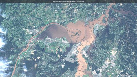 Incredible satellite imagery shows NSW floodwaters from space