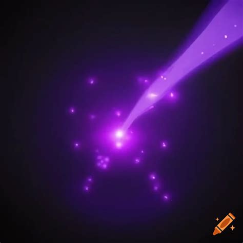 Purple magic flare ball on black background