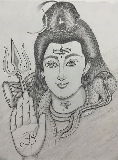 Lord Shiva, pencil sketch Drawing by Bhagyashree Sagar | Saatchi Art