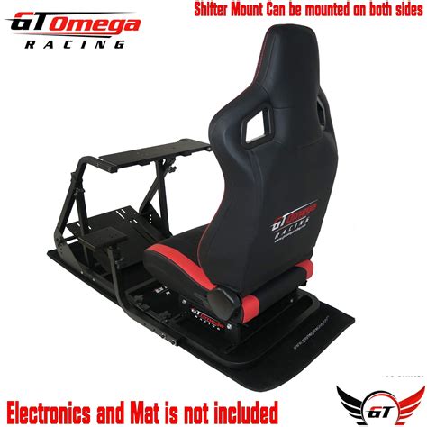 GT Omega ART Racing Simulator Cockpit RS6 Gaming Console Seat for Logitech G920, G29, G27, G25 ...