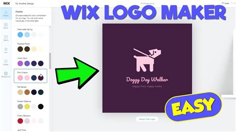 How to Create a LOGO with WIX LOGO MAKER - (EASY) - YouTube