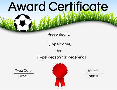 Free Soccer Certificate Maker | Edit Online and Print at Home