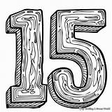 Number 15 Coloring Pages  Free & Printable sketch template