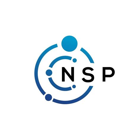 NSP letter technology logo design on white background. NSP creative initials letter IT logo ...