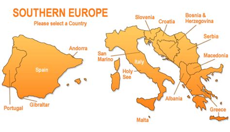 google maps europe: Map of Southern Europe Pictures