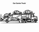 Car Carrier Semi Truck Coloring Page  NetArt sketch template