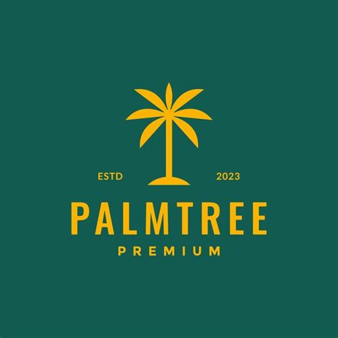 Premium Vector | Palm tree grow clean modern simple minimalist style flat logo design vector ...