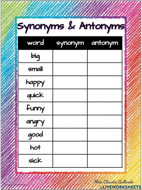 1069950 | Synonyms & antonyms | CLAUDIA GALLARDO