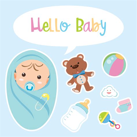 Poster design for baby boy 591301 Vector Art at Vecteezy