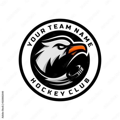 Eagle head logo for the hockey team logo. vector illustration. with a ...