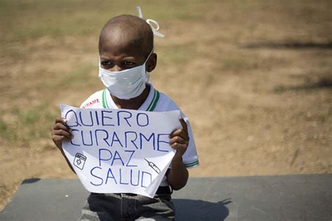 Kids with cancer protest against Venezuelan President Nicolas Maduro