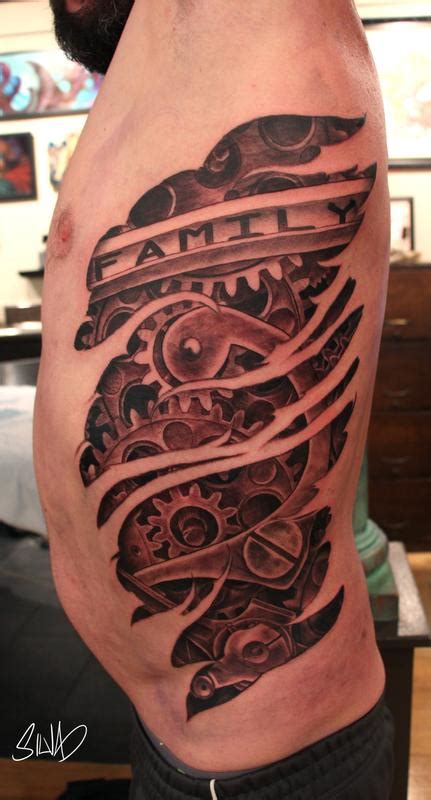 Custom Cogs and Gears Tattoo by Marvin Silva : Tattoos