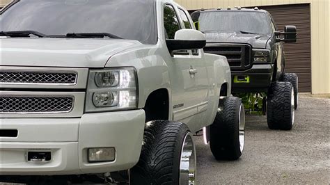 SILVERADO ON 24x14 WITH 4 INCH WHEEL SPACERS | TRUCK SHOW | HUGE ...