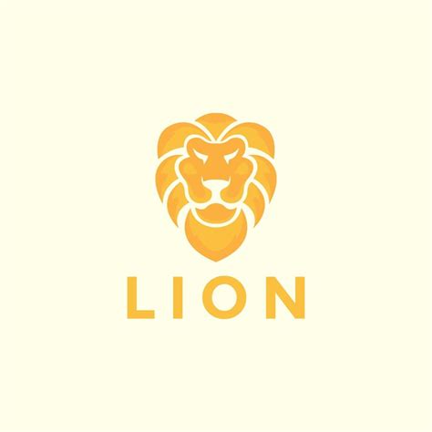 head orange gradient lion strong logo design vector graphic symbol icon ...