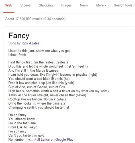 Google adds song lyrics to search results as a way to promote Google ...