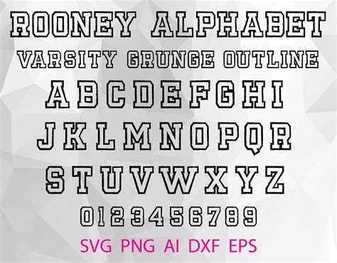 Varsity Font SVG College Font Svg Varsity Alphabet Svg Svg Cut Files For Cricut Varsity Letters ...