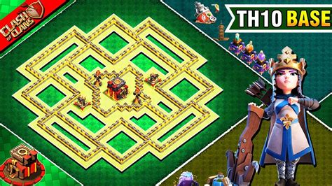 NEW STRONGEST! TH10 Hybrid Base With Copy Link 2023 | COC Town Hall 10 ...