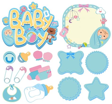 Premium Vector | Banner templates for baby boy