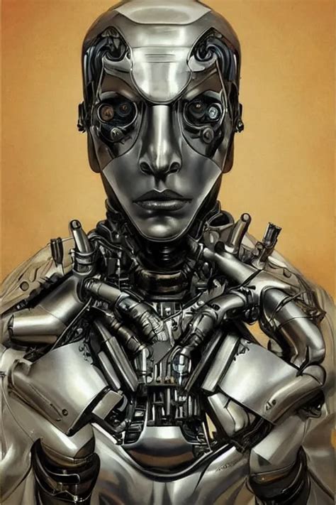 futurist half human half robot soldier, art by | Stable Diffusion