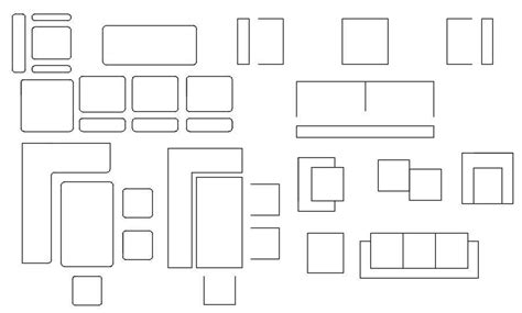 AutoCAD block of sofa set in 2D drawing, dwg file, CAD file - Cadbull