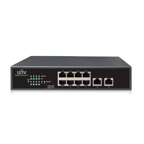 NSW2010-10GT-POE-IN Uniview 8 Port Gigabit POE Switch with 2 GB Up