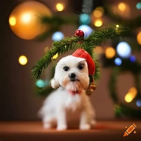 Christmas decorations with nutcrackers and a dog