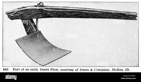 DEERE PLOW, 1837. /nA drawing of John Deere's steel plow, developed and ...