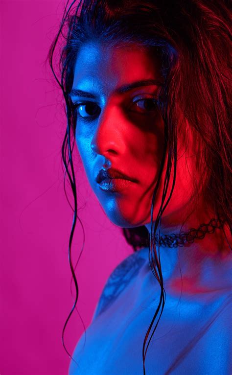 Modèle Maeva / photographe David Haefeli / shooting witz color gel | Portrait photography ...