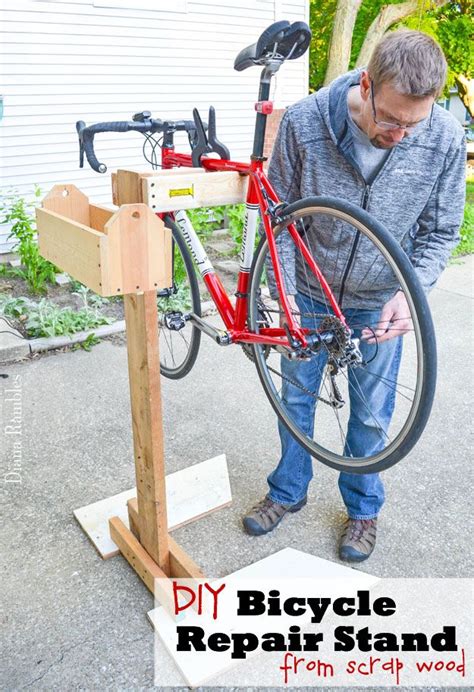 Frugal DIY Bicycle Repair Stand Tutorial | Bike stand diy, Bike work ...