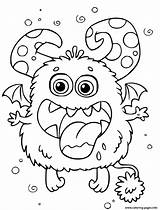 Cute Monster Coloring Page Printable sketch template