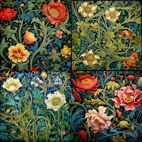 William Morris AI Art Style - Elegant Ornamentation and Nature-inspired ...