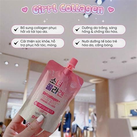 Nước Uống Collagen Dạng Túi Girl Collagen+ Hàn Quốc Giúp Đẹp Da (100ml ...